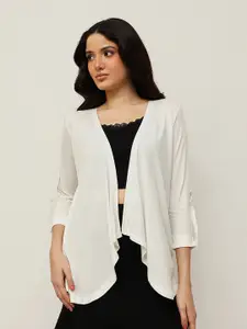 Espresso Women Off White Waterfall Shrug