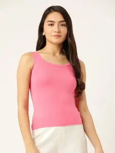Lady Lyka Women Pink Solid Cotton Camisole