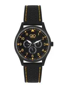 GIO COLLECTION Men Black Printed Dial & Black Straps Analogue Watch G0068-02X