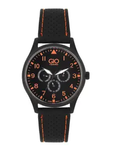 GIO COLLECTION Men Black Dial & Black Straps Analogue Watch G0068-01X