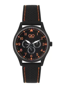 GIO COLLECTION Men Black Dial & Black Straps Analogue Watch G0068-01X