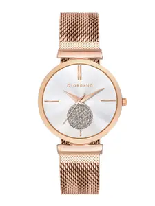 GIORDANO Women Silver-Toned  Bracelet Style Straps Analogue Watch GD-4066-22