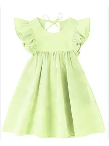 THE BABY ATELIER Girls Green Organic Cotton Nightdress