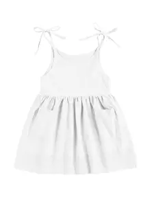 THE BABY ATELIER Girls Off White Pure Cotton Nightdress