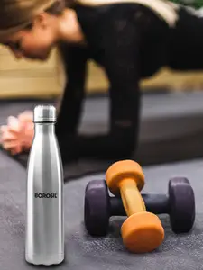BOROSIL Bolt Double Wall Vacuum Insulated 24hrs Hot & Cold Water Bottle 500ml