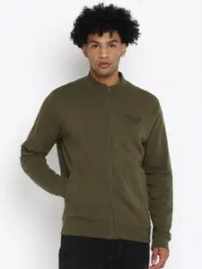 Wrangler Men Olive Green Sweatshirt