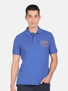 U.S. Polo Assn. Denim Co. Men Blue Polo Collar Cotton T-shirt