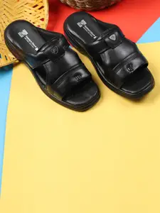 Red Chief Men Black Slip-Ons