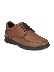 CARLO ROMANO Men Tan Brown Leather Derbys
