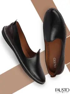 FAUSTO Men Black Mojaris