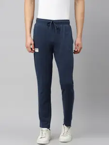 Hubberholme Men Blue Solid Regular Fit Track Pants