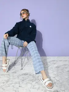 STREET 9 Women Solid Oversized Sweatshirt