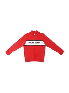 Jack & Jones Boys Red Printed Sweatshirt