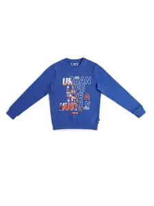 Jack & Jones Boys Blue Printed Sweatshirt