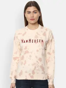 Van Heusen Woman Women Beige Printed Sweatshirt