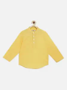 Campana Boys Yellow Cotton Casual Shirt