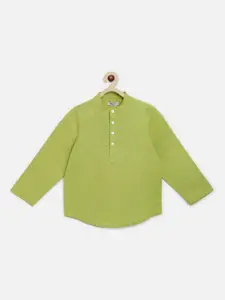 Campana Boys Lime Green Opaque Casual Shirt
