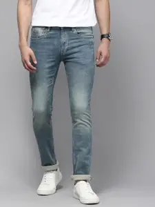U.S. Polo Assn. Denim Co. U S Polo Assn Denim Co Men Blue Regallo Skinny Fit Mid Rise Heavy Fade Stretchable Jeans