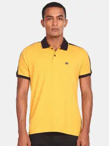 Arrow Sport Men Yellow & Black T-shirt