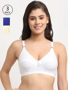 Friskers Pack of 3 Non Padded Cotton Bra