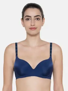 Triumph Fancy T-Shirt Bra Invisible Wired Padded Medium Coverage and Shapely Support Bra