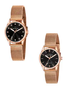 CARLINGTON Woman Pack of 2 Multicoloured Dial & Multicoloured Bracelet Style Straps Watch