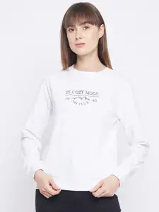 Adobe Women White Cotton Sweatshirt
