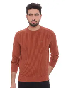 Basics Men Orange Pullover
