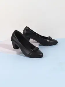 Mochi Black Kitten Pumps