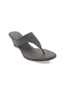 Mochi Grey Wedge Sandals