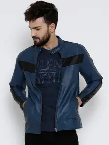 Pepe Jeans Blue Faux Leather Jacket