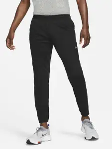 Nike Men Black Brand Logo Printed Dri-FIT Challenger Running Pants