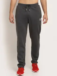 Cantabil Men Grey Solid Pure Cotton Track Pants