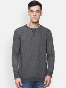 V Dot Men Grey Sweatshirt