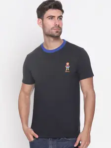 Obaan Men Black Printed T-shirt