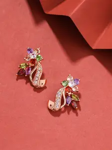 Yellow Chimes Gold-Toned Classic Studs Earrings