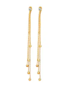 Yellow Chimes Women Gold-Toned Contemporary Drop Earrings