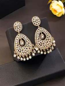 Yellow Chimes Gold-Toned Classic Chandbalis Earrings