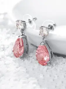 Yellow Chimes Women Pink Classic Drop Earrings