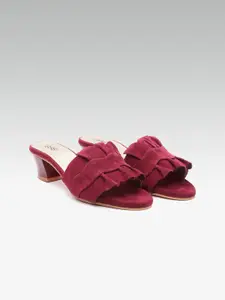 Street Style Store Fuchsia Pink Block Heels