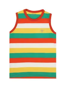 PROTEENS Boys Multicoloured Striped Cotton T-shirt