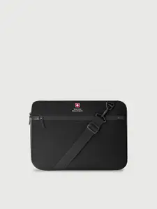SWISS MILITARY Unisex Black Solid Laptop Sleeve