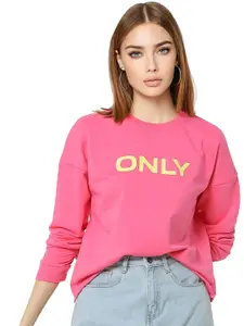 ONLY ONLY Women Pink Printed Sweatshirt