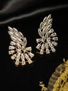 Priyaasi Rose Gold-Plated Floral Drop Earrings