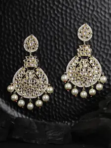 Priyaasi White Contemporary Chandbalis Earrings
