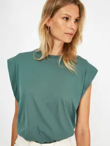 Trendyol Women Gorgeous Green Solid Tshirt