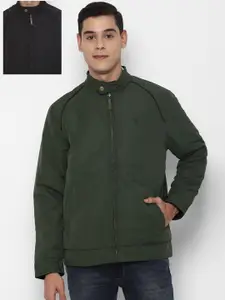 Allen Solly Men Black Solid Reversible Padded Jacket