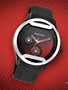 Fastrack Men Multicoloured Brass Dial & Black Straps Analogue Watch 3268KP01