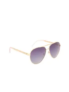 MARC LOUIS MARC LOUIS Women Purple Lens & Gold Aviator UV Protected Sunglasses MARC LOUIS (0919S C04)