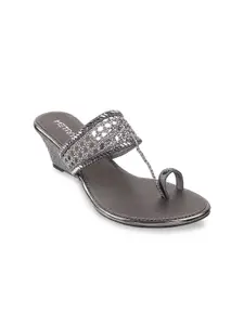Metro Grey Wedge Sandals